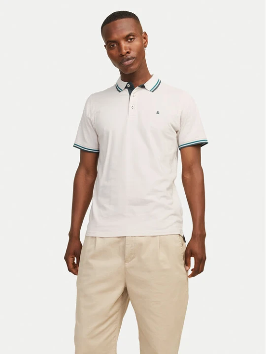 Zdjęcie produktu Jack & Jones Polo Paulos 12136668 Beżowy Slim Fit