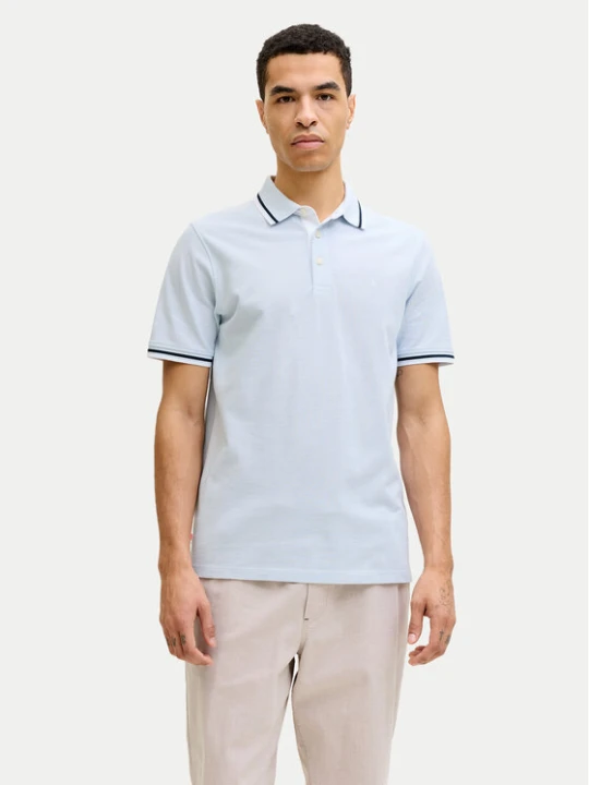 Zdjęcie produktu Jack & Jones Polo Paulos 12136668 Niebieski jasny Regular Fit