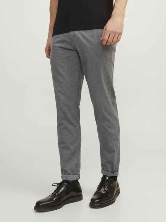 Zdjęcie produktu Jack & Jones Spodnie chino dla mężczyzn Mężczyźni Bawełna szary