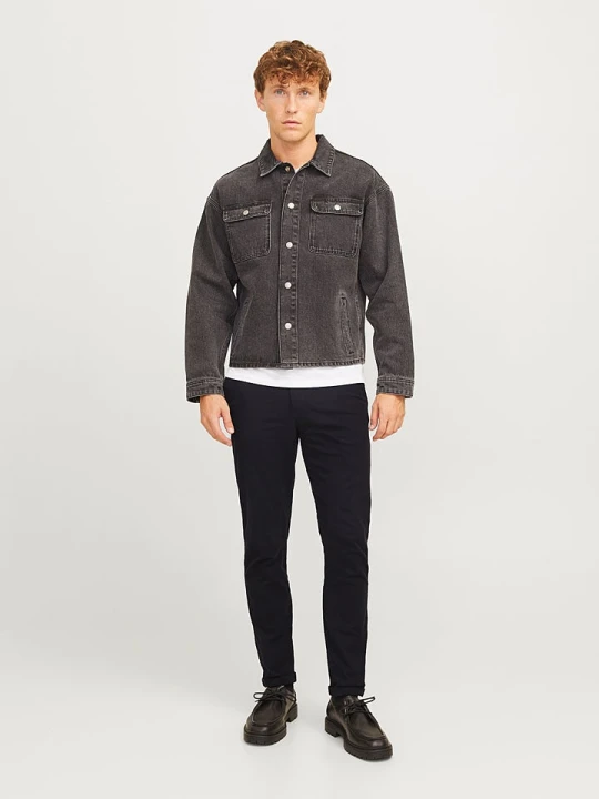 Zdjęcie produktu Jack & Jones Spodnie chino "Marco" w kolorze czarnym rozmiar: W40 / L34