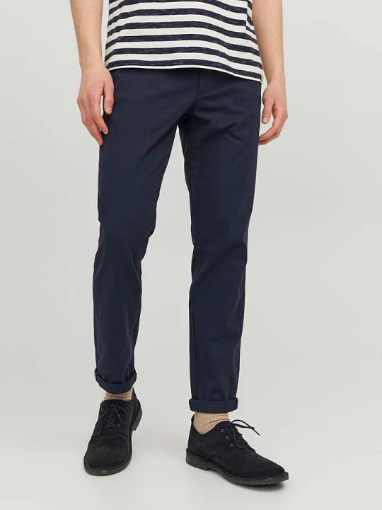 Zdjęcie produktu Jack & Jones Spodnie chino "Marco" w kolorze granatowym rozmiar: W36/L32