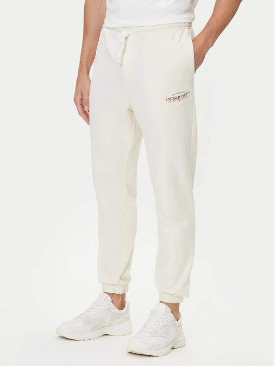 Zdjęcie produktu Jack & Jones Spodnie dresowe Kane Billy 12283257 Écru Relaxed Fit Kremowy