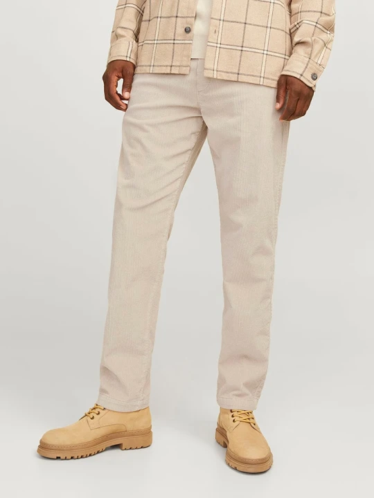Zdjęcie produktu Jack & Jones Spodnie sztruksowe "Stkane" w kolorze beżowym rozmiar: S
