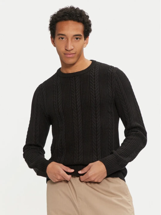 Zdjęcie produktu Jack & Jones Sweter 12261436 Czarny Regular Fit