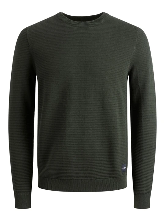 Zdjęcie produktu Jack & Jones Sweter "Emil" w kolorze ciemnoszarym rozmiar: L