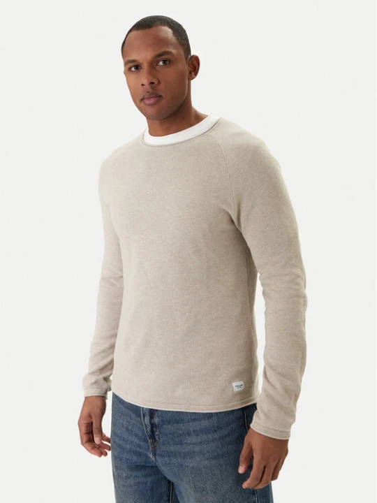 Zdjęcie produktu Jack & Jones Sweter Hill 12157321 Beżowy Regular Fit