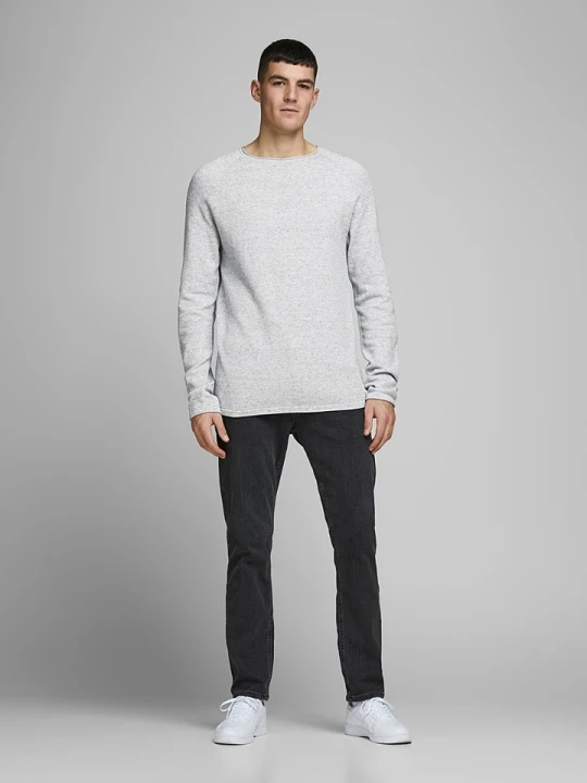 Zdjęcie produktu Jack & Jones Sweter "Hill" w kolorze jasnoszarym rozmiar: L