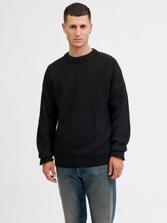 Zdjęcie produktu Jack & Jones Sweter "Kaito" w kolorze czarnym rozmiar: XL