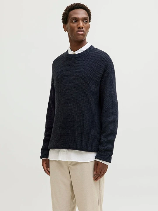 Zdjęcie produktu Jack & Jones Sweter "Kaito" w kolorze granatowym rozmiar: XL