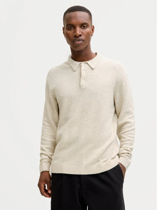 Zdjęcie produktu Jack & Jones Sweter Maverick 12286144 Beżowy Regular Fit