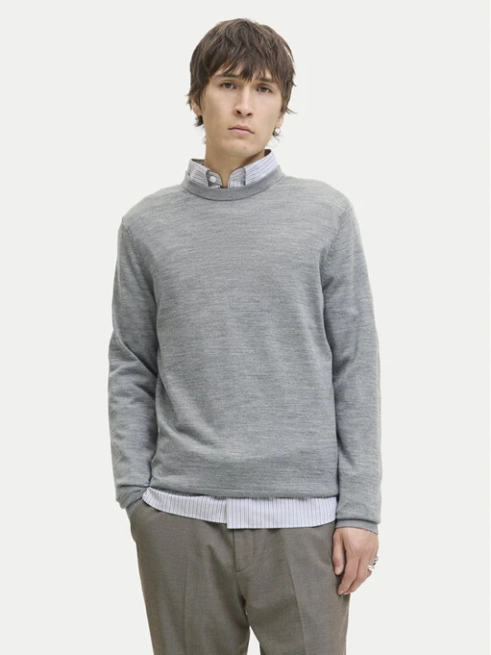 Zdjęcie produktu Jack & Jones Sweter Merino 12216817 Szary Regular Fit