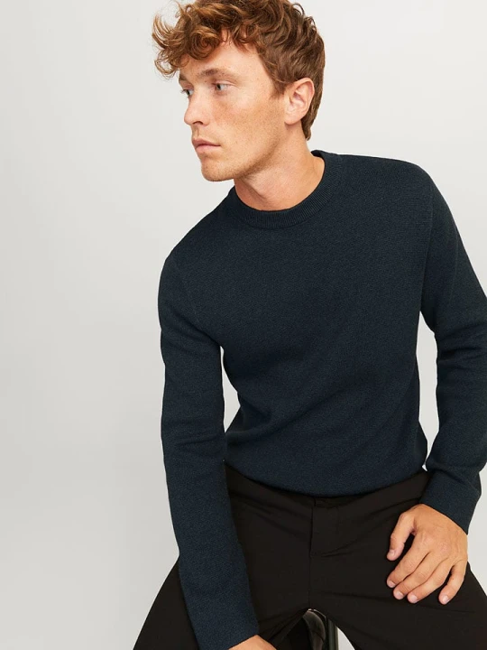 Zdjęcie produktu Jack & Jones Sweter "Milano" w kolorze granatowym rozmiar: XXL