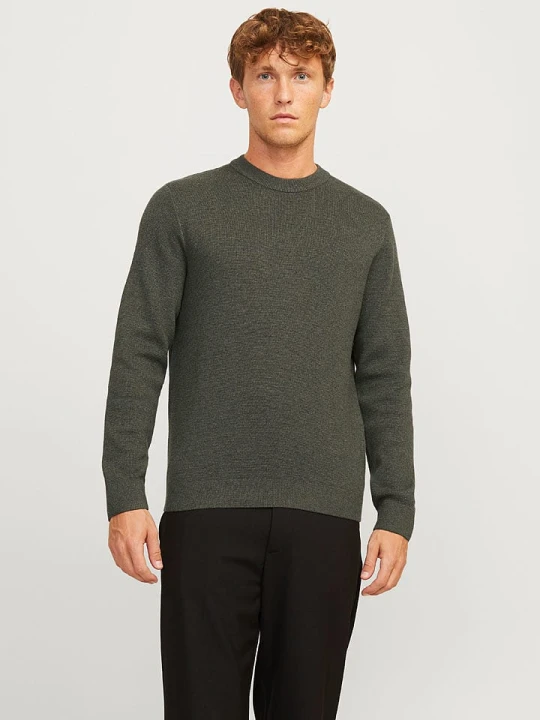 Zdjęcie produktu Jack & Jones Sweter "Milano" w kolorze khaki rozmiar: M