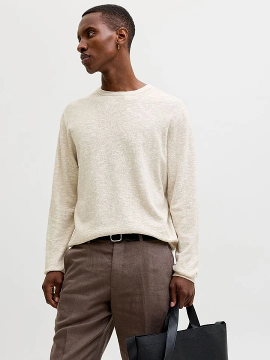 Zdjęcie produktu Jack & Jones Sweter "Summer" w kolorze beżowym rozmiar: M