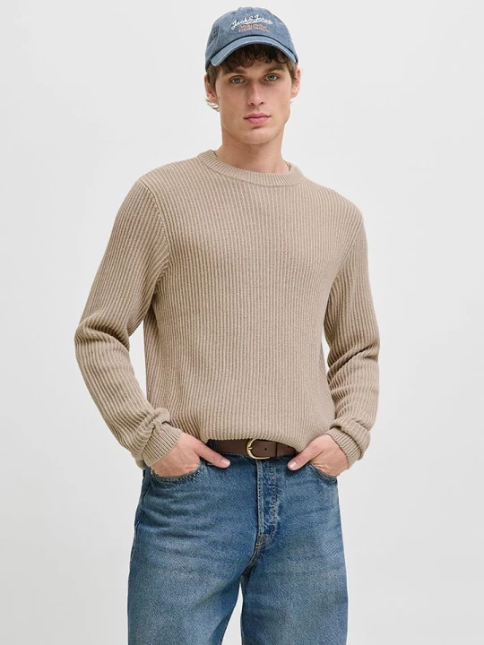 Zdjęcie produktu Jack & Jones Sweter w kolorze beżowym rozmiar: XL