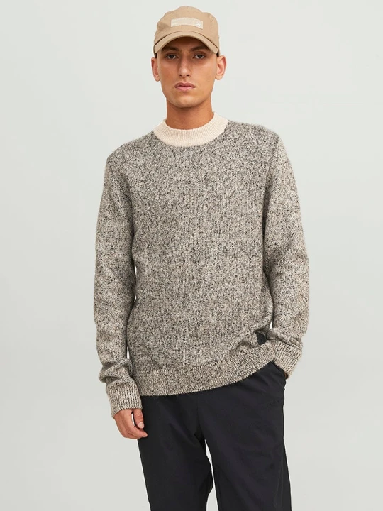 Zdjęcie produktu Jack & Jones Sweter w kolorze beżowym rozmiar: M