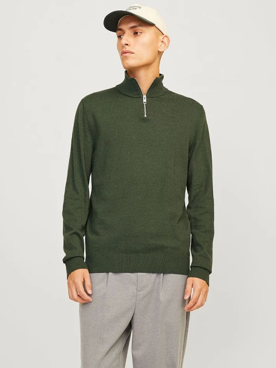 Zdjęcie produktu Jack & Jones Sweter w kolorze ciemnozielonym rozmiar: L