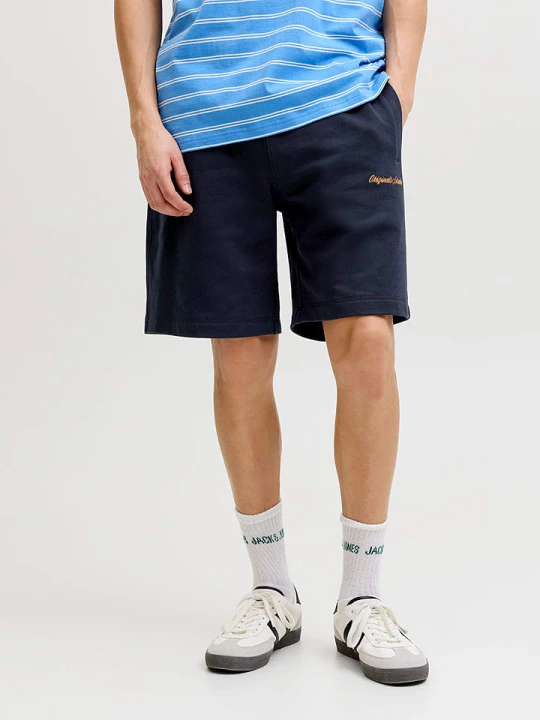 Zdjęcie produktu Jack & Jones Szorty dresowe "Karl" w kolorze granatowym rozmiar: XL