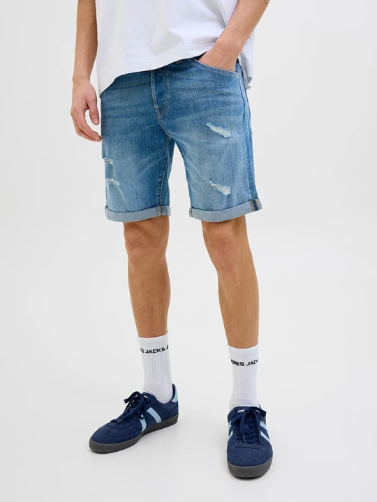 Zdjęcie produktu Jack & Jones Szorty dżinsowe "Rick" w kolorze niebieskim rozmiar: XS