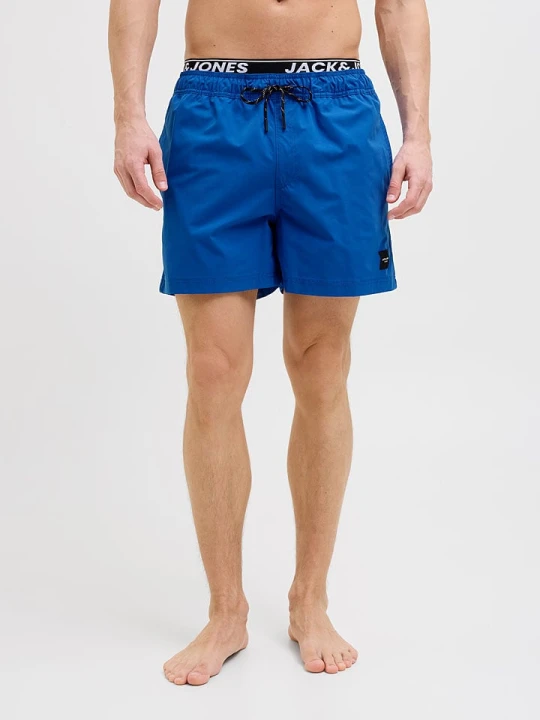 Zdjęcie produktu Jack & Jones Szorty kąpielowe "Maui" w kolorze niebieskim rozmiar: S