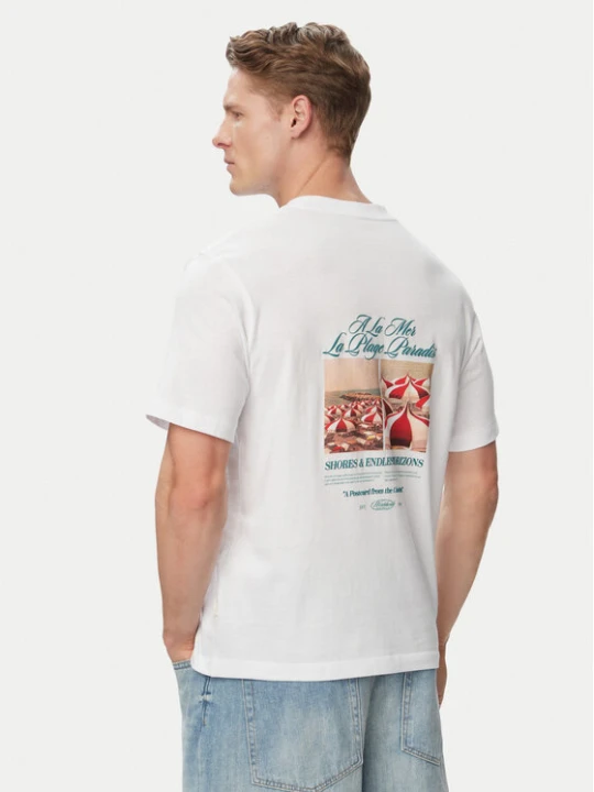 Zdjęcie produktu Jack & Jones T-Shirt Cassis Photo Back 12295050 Biały Relaxed Fit