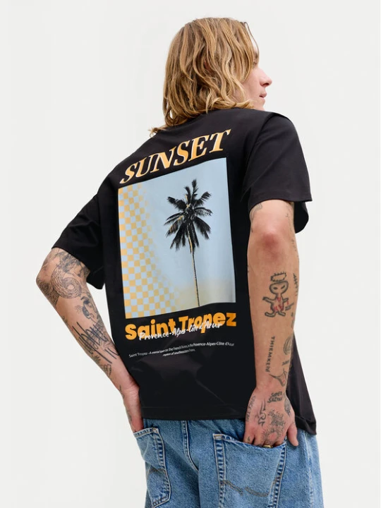 Zdjęcie produktu Jack & Jones T-Shirt City Photoprint 12288353 Czarny Regular Fit