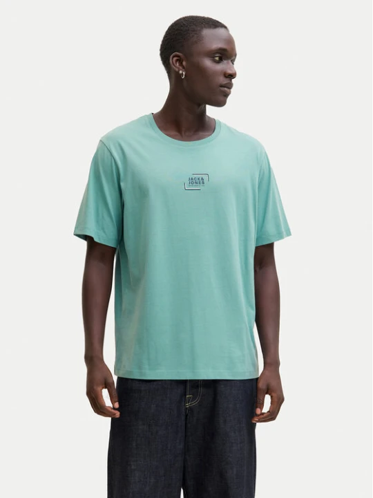 Zdjęcie produktu Jack & Jones T-Shirt Corp Graphic 12268415 Turkusowy Regular Fit