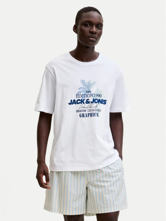 Zdjęcie produktu Jack & Jones T-Shirt Gradient Print 12288094 Biały Regular Fit