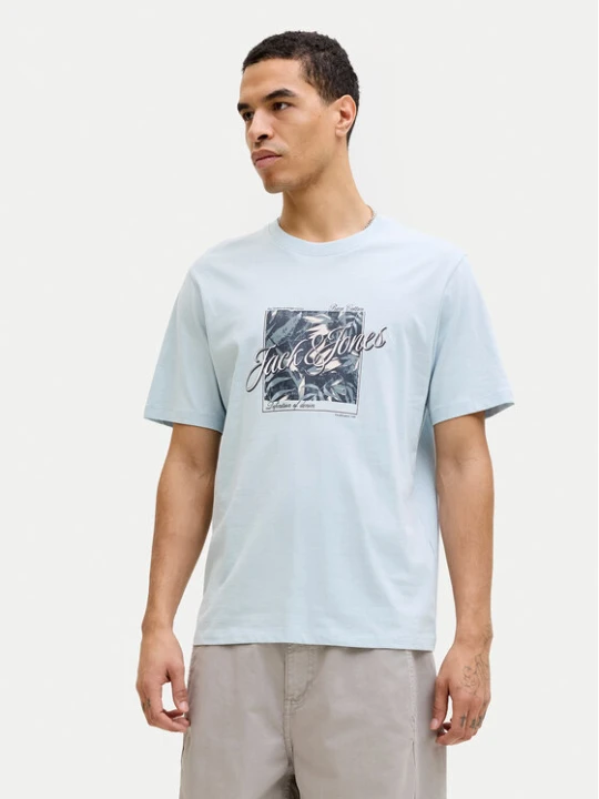 Zdjęcie produktu Jack & Jones T-Shirt Honolulu 12288088 Błękitny Regular Fit Niebieski jasny
