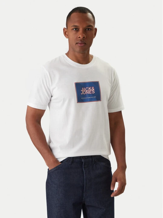 Zdjęcie produktu Jack & Jones T-Shirt Jjrain Tee Ss Crew Neck 12288097 Biały Regular Fit
