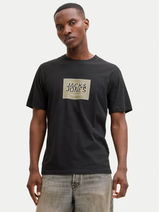 Zdjęcie produktu Jack & Jones T-Shirt Jjrain Tee Ss Crew Neck 12288097 Czarny Regular Fit