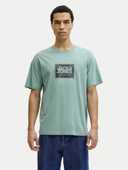 Zdjęcie produktu Jack & Jones T-Shirt Jjrain Tee Ss Crew Neck 12288097 Turkusowy Regular Fit