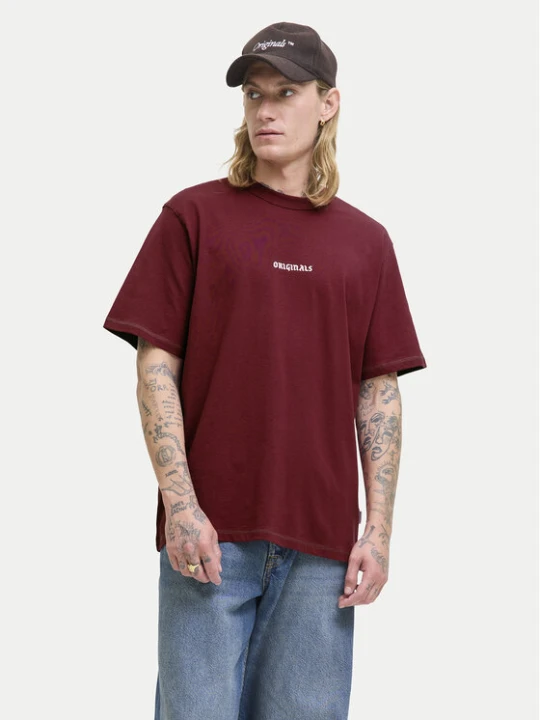 Zdjęcie produktu Jack & Jones T-Shirt Meadows Minimal 12283630 Czerwony Loose Fit