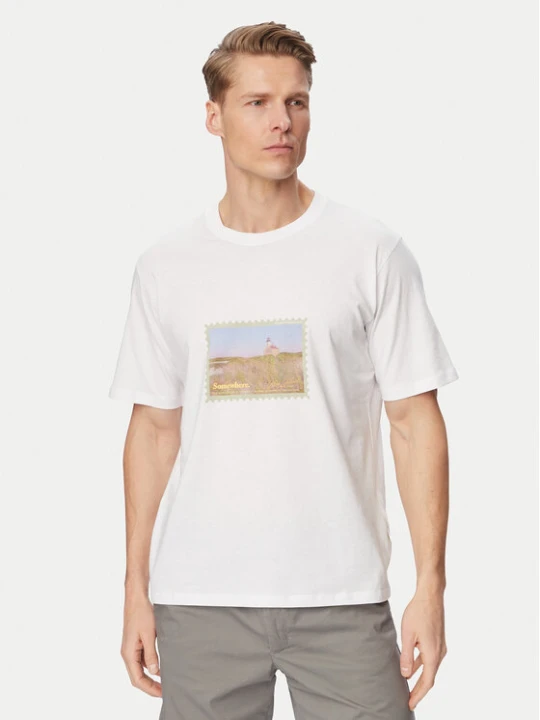 Zdjęcie produktu Jack & Jones T-Shirt Montauk Photo 12290890 Biały Regular Fit