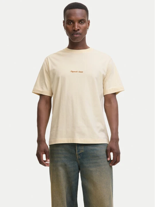 Zdjęcie produktu Jack & Jones T-Shirt Norrebro 12282892 Écru Relaxed Fit Kremowy