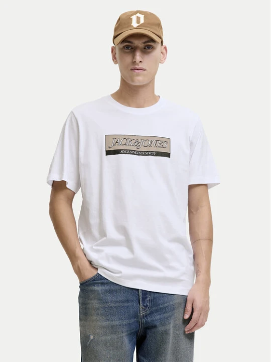 Zdjęcie produktu Jack & Jones T-Shirt Rinwood 12283628 Biały Regular Fit