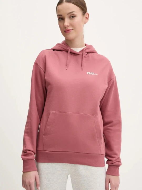 Zdjęcie produktu Jack Wolfskin bluza bawełniana Essential pomarańczowy