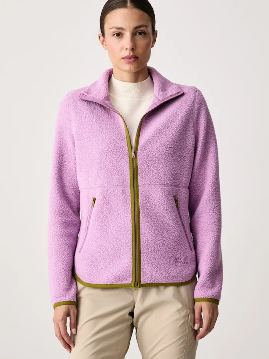 Zdjęcie produktu Jack Wolfskin bluza rozpinana damska polarowa Lite Curl fioletowy