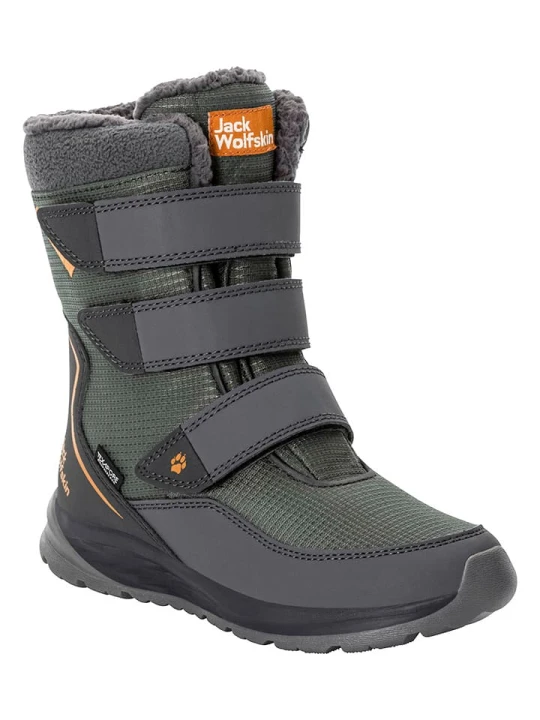 Zdjęcie produktu Jack Wolfskin Botki zimowe "Polar" w kolorze szaro-oliwkowym rozmiar: 28