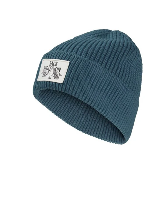 Zdjęcie produktu Jack Wolfskin Czapka beanie "Badge" w kolorze niebieskim rozmiar: onesize