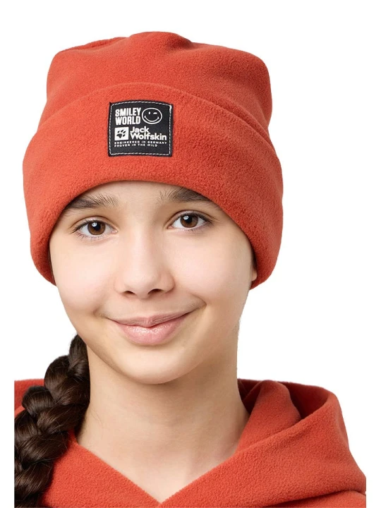Zdjęcie produktu Jack Wolfskin Czapka beanie "Smileyworld" w kolorze czerwonym rozmiar: onesize