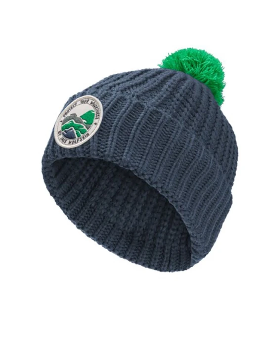 Zdjęcie produktu Jack Wolfskin Czapka "Pompom Badge" w kolorze zielono-granatowym rozmiar: S