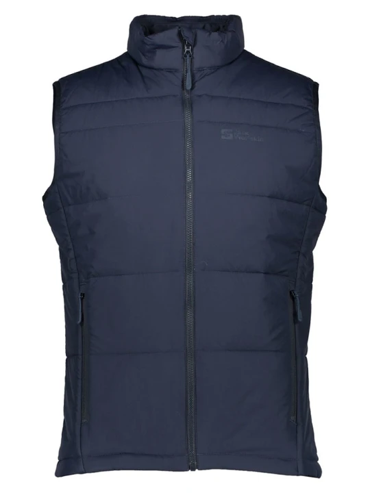 Zdjęcie produktu Jack Wolfskin Kamizelka pikowana "Bergland" w kolorze granatowym rozmiar: M
