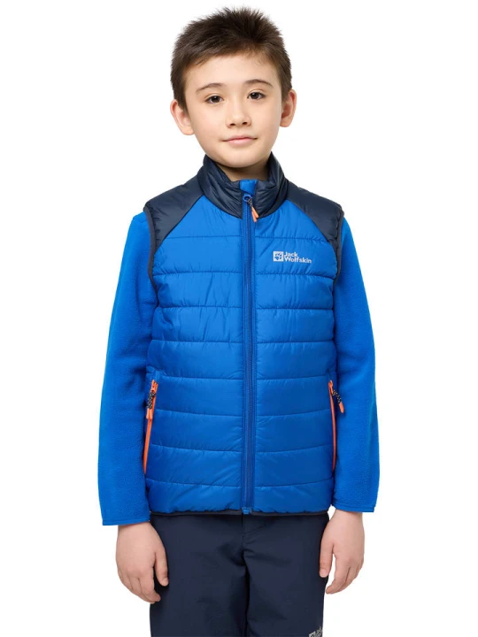 Zdjęcie produktu Jack Wolfskin Kamizelka pikowana "Zenon" w kolorze niebieskim rozmiar: 116