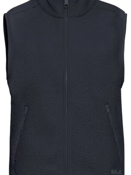 Zdjęcie produktu Jack Wolfskin Kamizelka polarowa "High Curl" w kolorze granatowym rozmiar: L