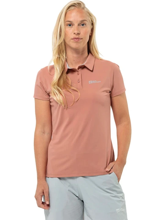 Zdjęcie produktu Jack Wolfskin Koszulka polo "Prelight Trail" w kolorze łososiowym rozmiar: S