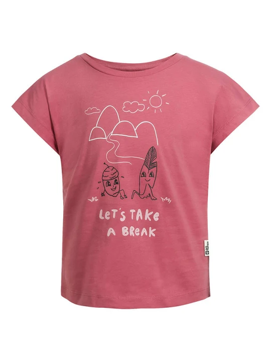 Zdjęcie produktu Jack Wolfskin Koszulka "Take a Break" w kolorze różowym rozmiar: 140