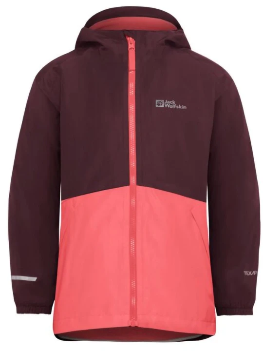 Zdjęcie produktu Jack Wolfskin Kurtka funkcyjna 3w1 "Iceland" w kolorze różowo-fioletowym rozmiar: 128