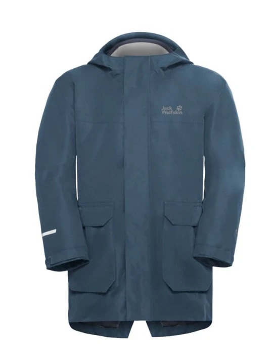 Zdjęcie produktu Jack Wolfskin Kurtka funkcyjna 3w1 "Canvey" w kolorze granatowym rozmiar: 104