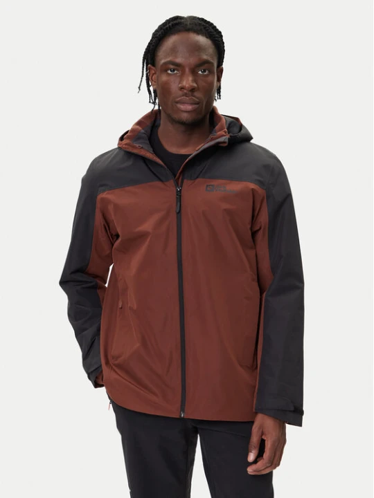 Zdjęcie produktu Jack Wolfskin Kurtka outdoor Taubenberg 3in1 1115311 Brązowy Regular Fit